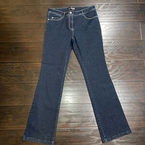 Gerry Weber Dark Denim Blue Relax fit Jeans Size 10 Casual Boot cut NWT